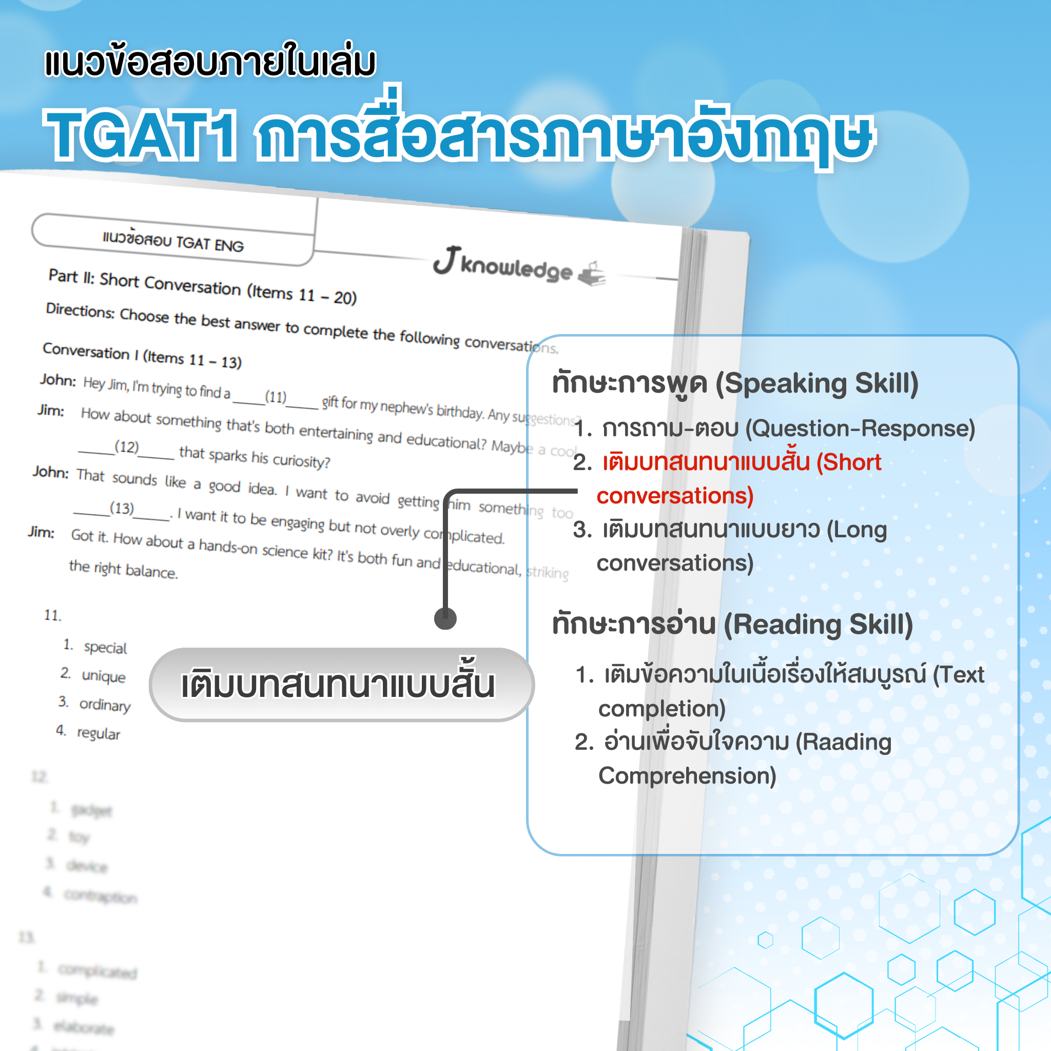 หนังสือเตรียมสอบ TGAT ENG พิชิต TCAS68-69