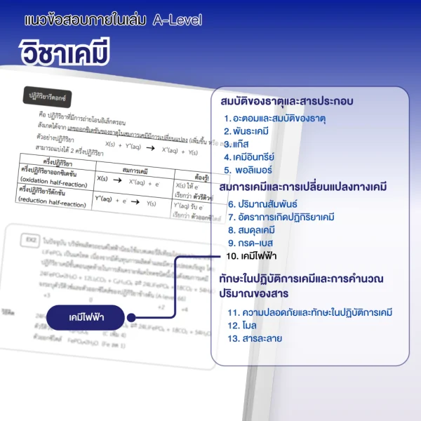 หนังสือสรุปเนื้อหา และแนวข้อสอบเสมือนจริง A-LEVEL " วิชา เคมี " + คอร์สติวข้อสอบ 20 ชม. - Image 4