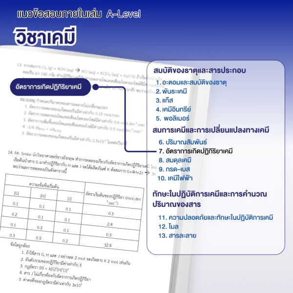 หนังสือสรุปเนื้อหา และแนวข้อสอบเสมือนจริง A-LEVEL " วิชา เคมี " + คอร์สติวข้อสอบ 20 ชม. - Image 3