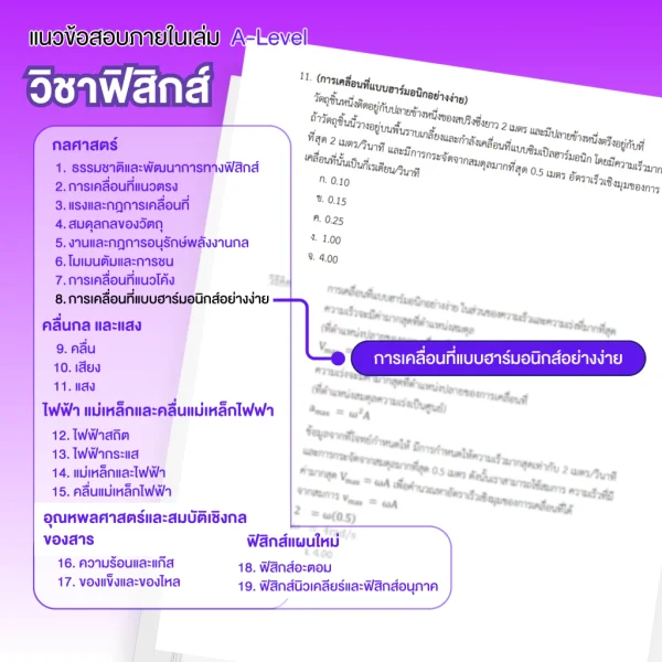 หนังสือสรุปเนื้อหา และแนวข้อสอบเสมือนจริง A-LEVEL " วิชา ฟิสิกส์ " + คอร์สติวข้อสอบ 20 ชั่วโมง - Image 5