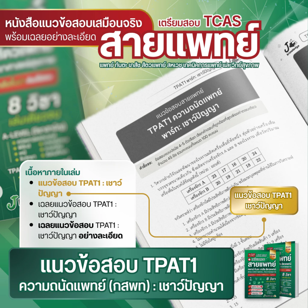 หนังสือเตรียมสอบสายแพทย์แพทย์-ทันตะ-สัตวแพทย์-เภสัช-เทคนิคการแพทย์-สหเวช