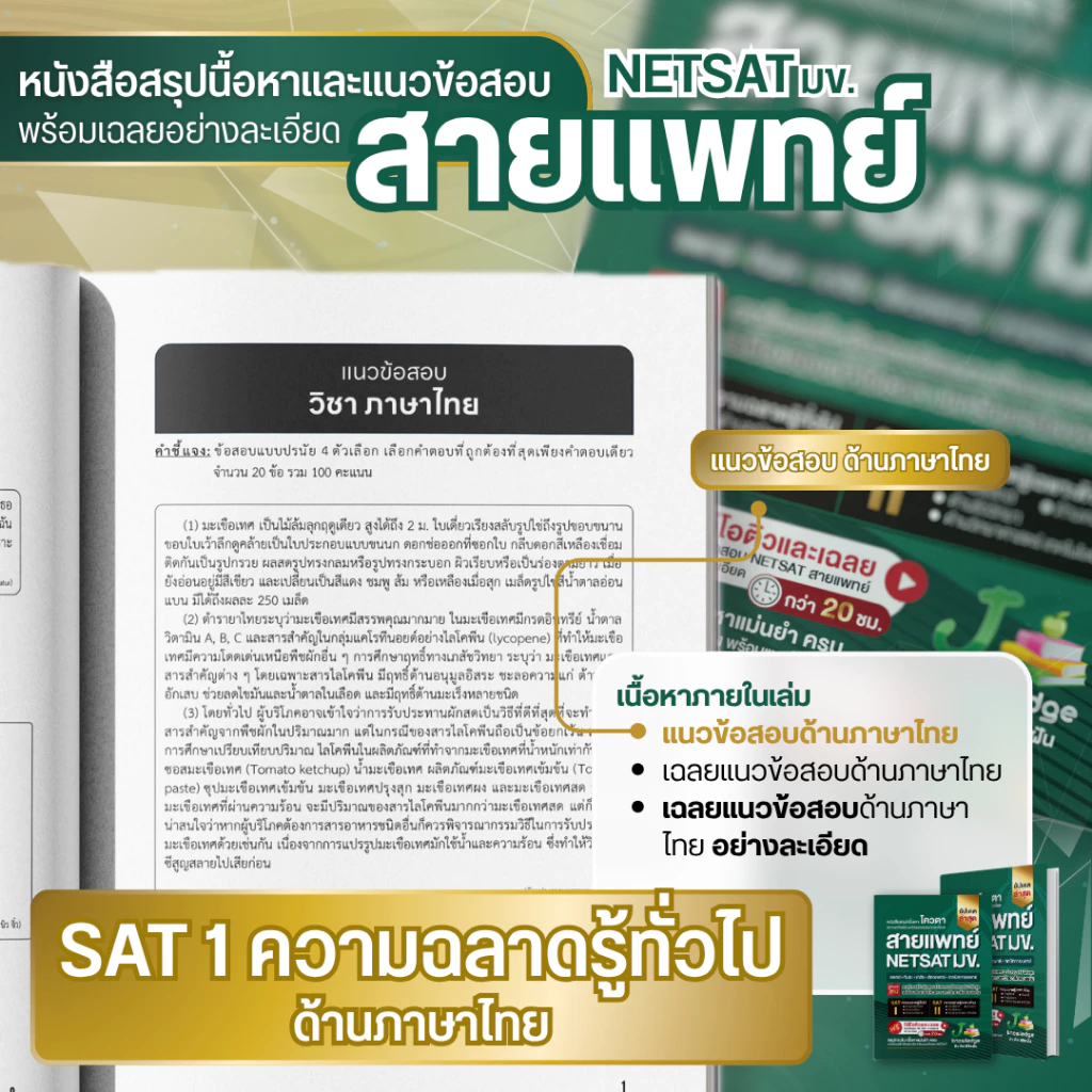 หนังสือ-เตรียมสอบ-NETSAT-สายแพทย์-พิชิตรอบ-2-โควตา-มข