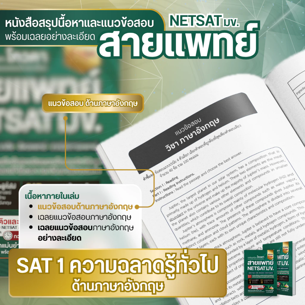 หนังสือ-เตรียมสอบ-NETSAT-สายแพทย์-พิชิตรอบ-2-โควตา-มข